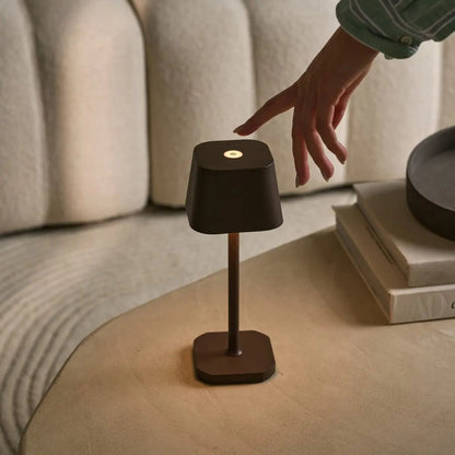 Cordless Table Lamp - Mocha Brown Rechargeable Dimmable Lamp