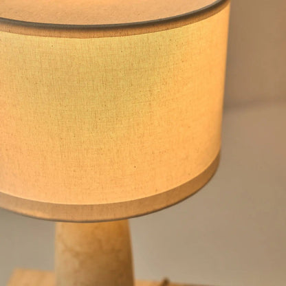 Marble Table Lamp with Cotton Shade – Elegant Design
