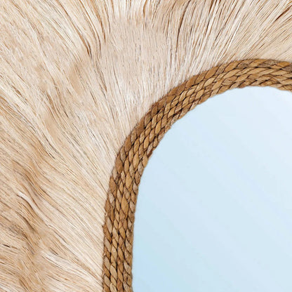 Rattan Wall Mirror - La Principessa Arched Coastal Mirror - Large