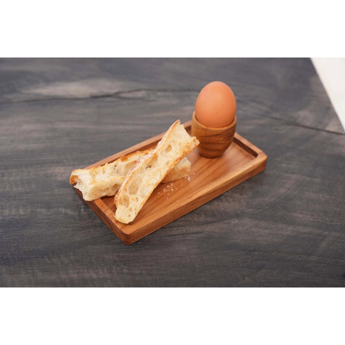 Teak Root Egg Cup - Rustic Natural Wood Breakfast Accessory