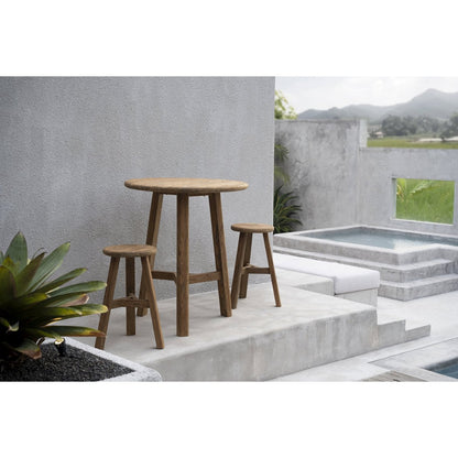 Teak Outdoor Bar Stool – Reclaimed Wood, Weather-Resistant