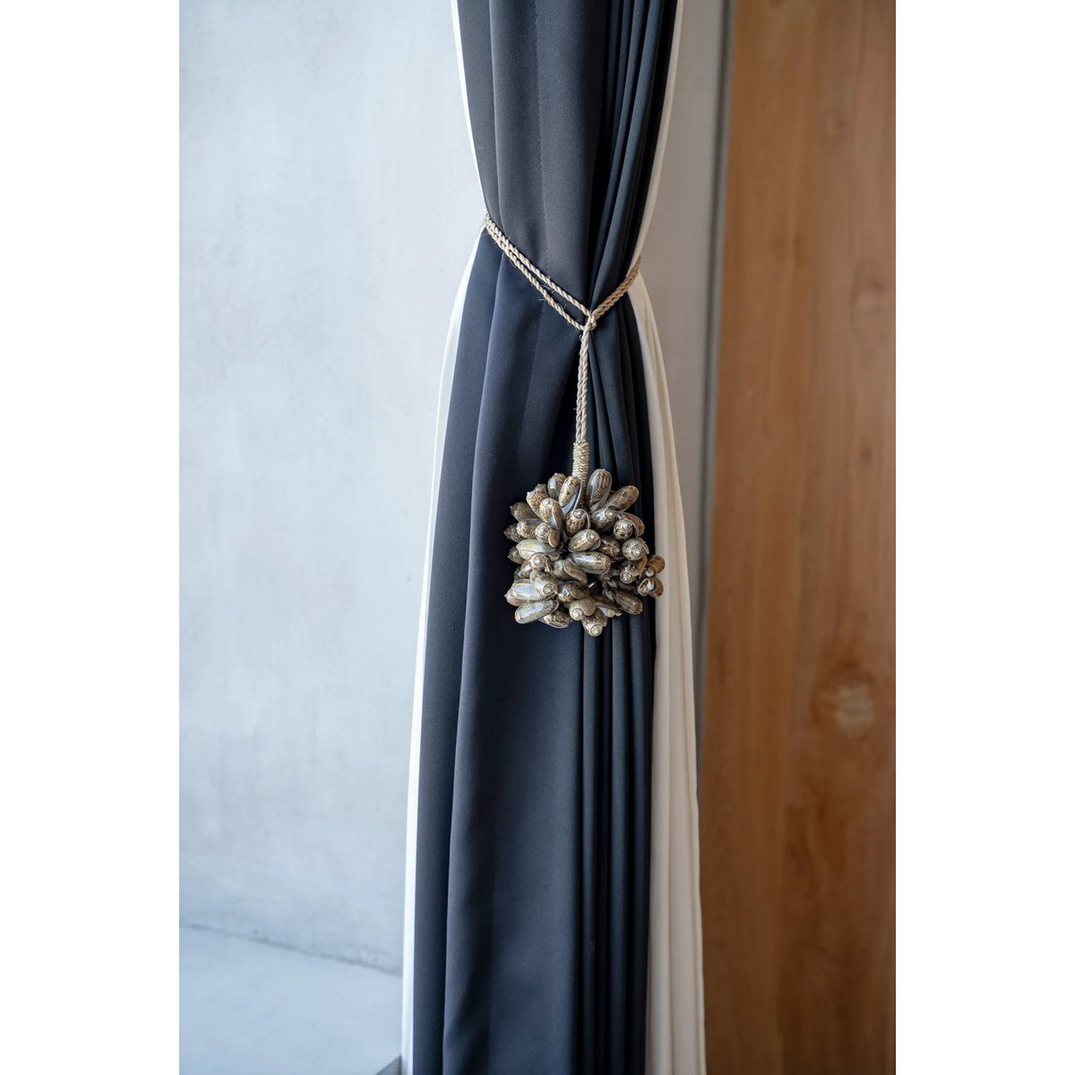 Cowrie Shell Tassel - Brown Coastal Decor