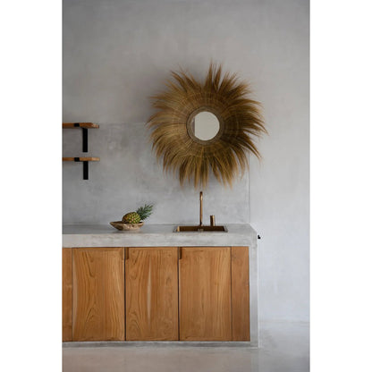 Dried Grass Sunken Forest Mirror - Natural