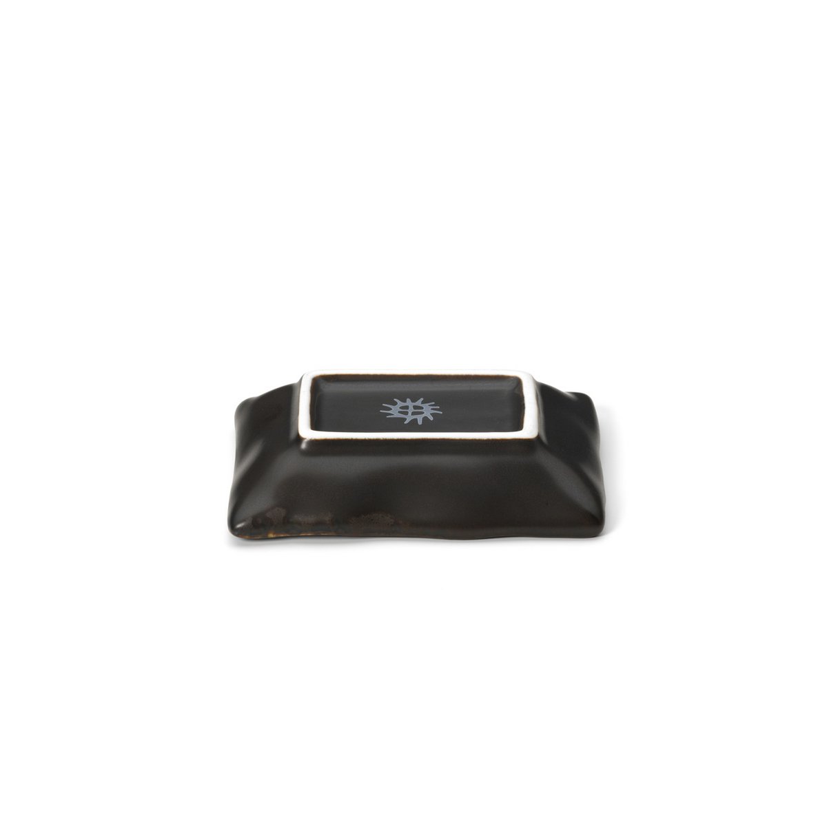 Ceramic Appetizer Bowl - Brown Glaze Small Rectangular Serving Dish