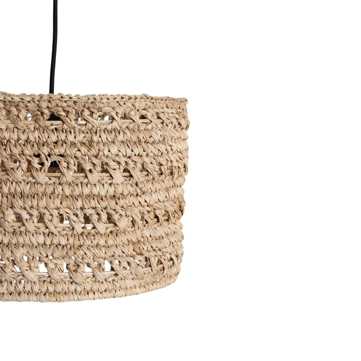 Seagrass Pendant Light - Natural Fiber Hanging Lamp, Small