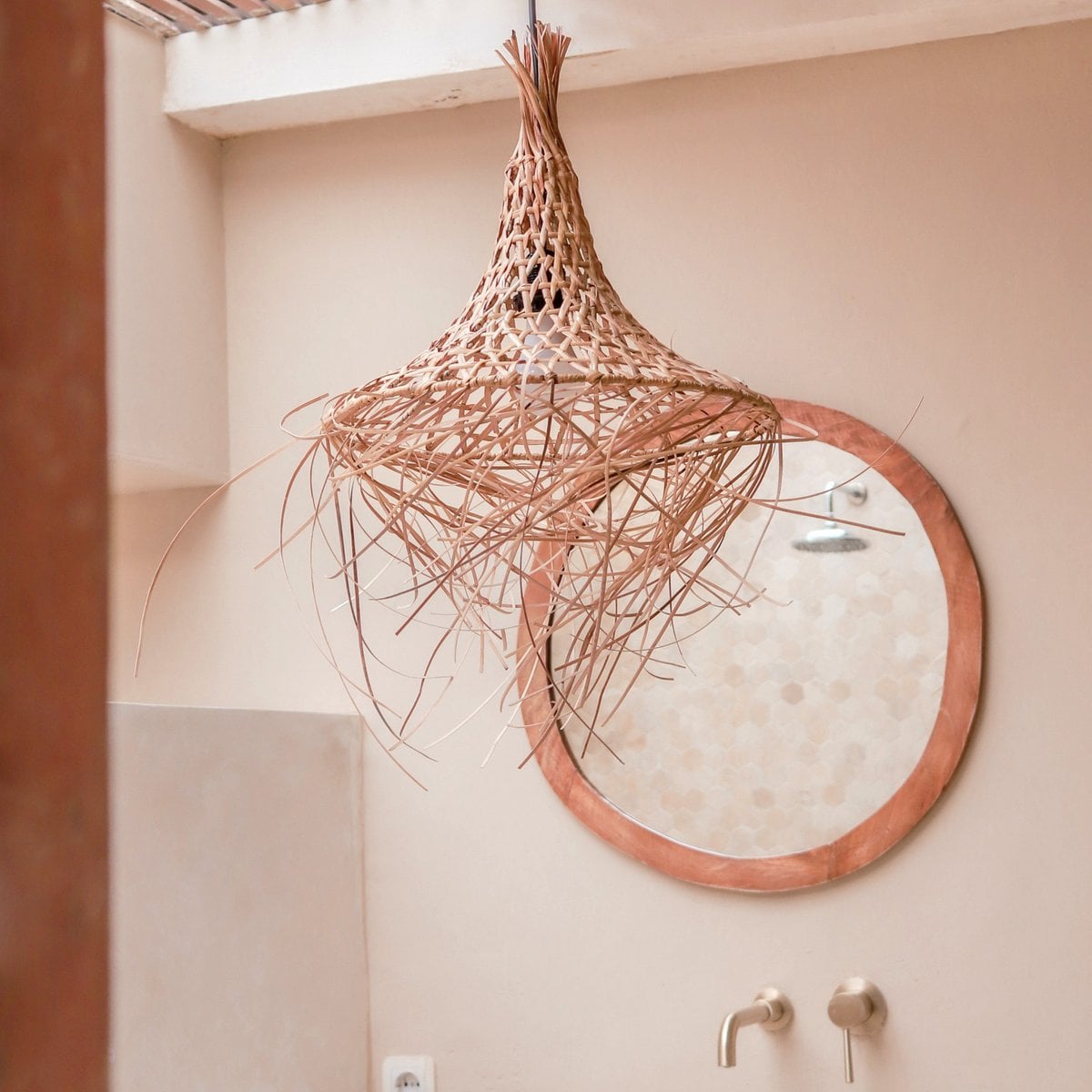 Bamboo Lampshade with Tassels | Natural Lampshade | Pendant Lamp GILI