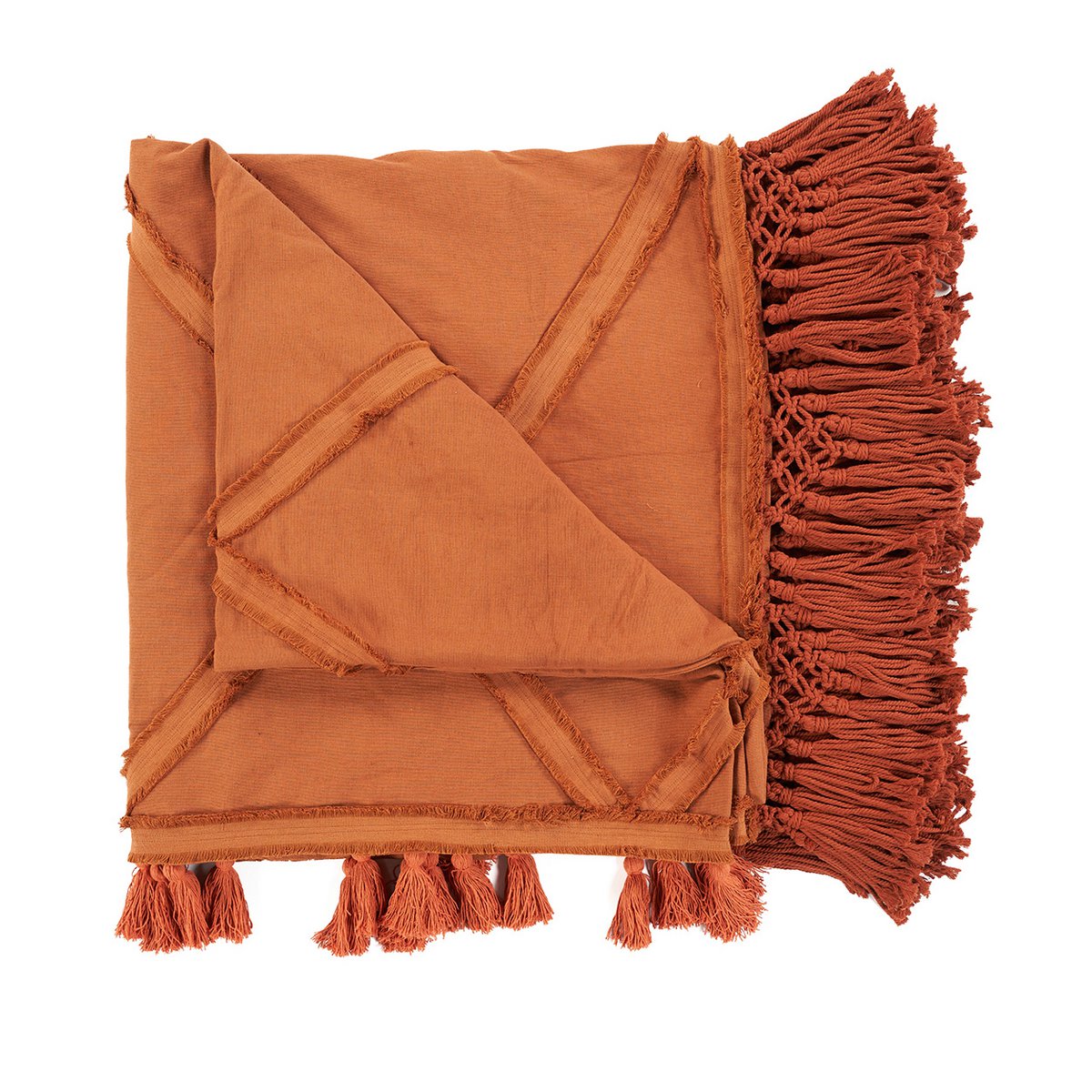Berber Bed Throw - Terracotta
