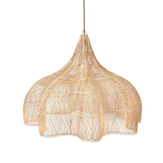 Rattan Κρεμαστό Φωτιστικό - XL Φυσικός Υφαντός Φωτισμός Οροφής