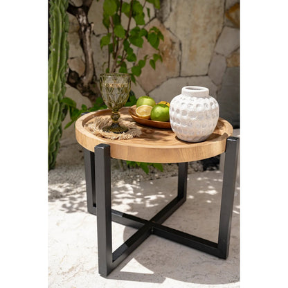 The Rain Tree Side Table - Natural Black