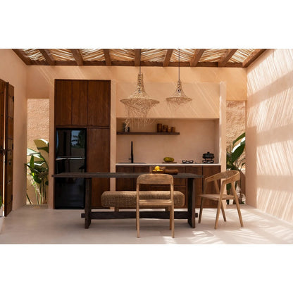Rattan Pendant Light - Natural Woven Mykonos Style - Medium