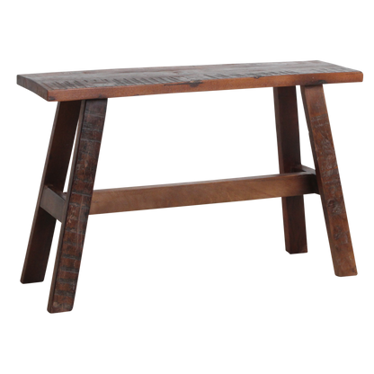 Reclaimed Wood Bench - Industrial Bus Stop Style Seating