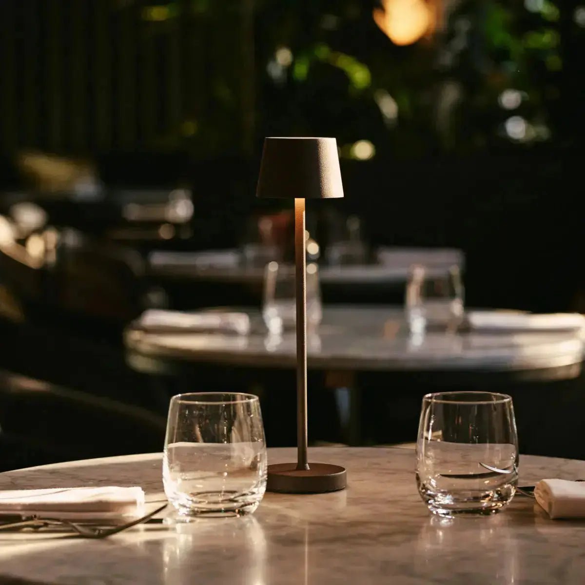 Vondel Mini Mocha Brown Cordless Lamp | Dimmable & Perfect for Hospitality Industry