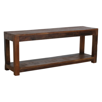 Recycled Wood Entryway Bench with Shoe Storage | Hall Bench