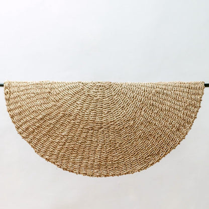 Seagrass Rug Round – Handwoven Boho Rug, Natural Beige – 100/120 cm