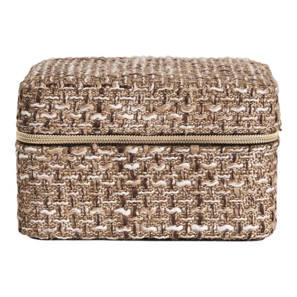 Woven Jewelry Box – Brown Bohemian Style, Small 11cm Marrakech Box