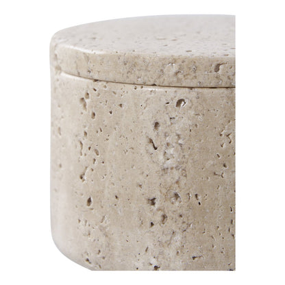 Storage Jar - Natural, Travertine, Ø10x6.5cm