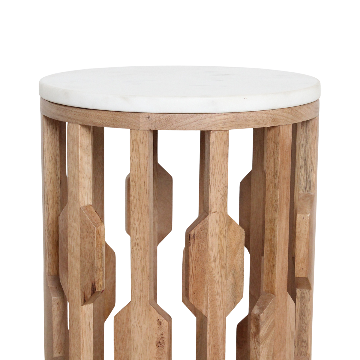 Aceh side table marble white - 40x40x50 cm