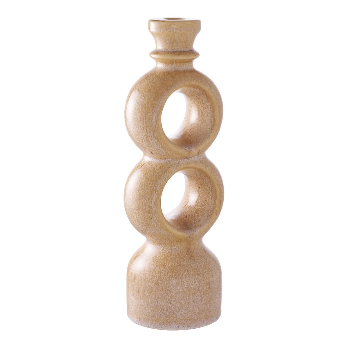 Ceramic Candle Holder - Brown Modern Tea Light Holder, 30cm