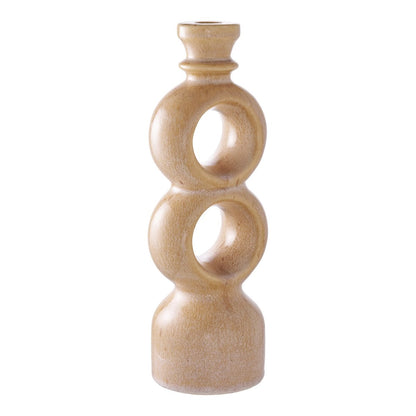 Ceramic Candle Holder - Brown Modern Tea Light Holder, 30cm