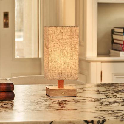 Bob Light Brown Cordless Wooden Table Lamp | Dimmable, Rechargeable & Up 100 Hours Battery Hours