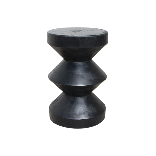 Teak Side Table - Black Forma Accent Table or Stool