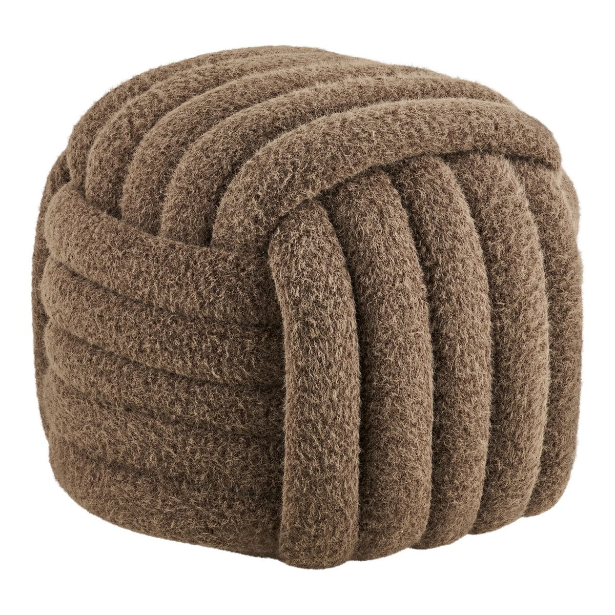 Napier Brown Pouf - Versatile Seating | House Nordic
