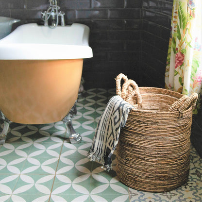 Banana Fibre Laundry Basket – Handwoven Plant & Storage Basket