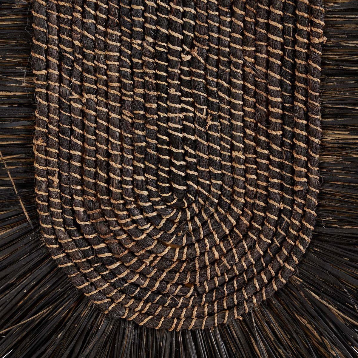 Woven Grass Wall Art Decor - Black Dada Wall Circle