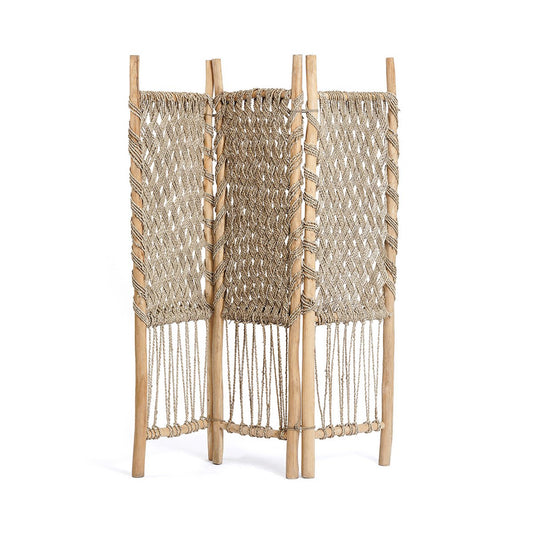 Seagrass Room Divider - Natural Woven Privacy Screen for Indoors