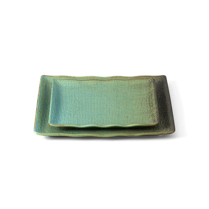 Ceramic Square Plate - Artisan Glazed Dinner Plate, Modern Style