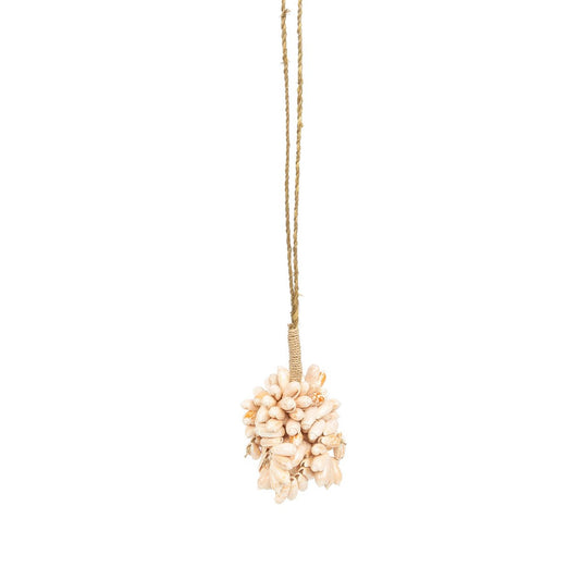 Shell Tassel - Pink Coastal Decor - Χειροποίητη Μποέμ Διακόσμηση Τοίχου