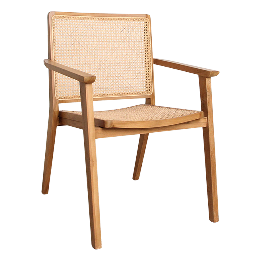 Nova teak dining room chair with armrest