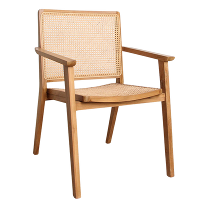 Nova teak dining room chair with armrest