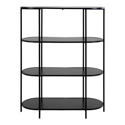 Black Steel Wall Shelf – Modern Display Shelf, 85x36x111 cm
