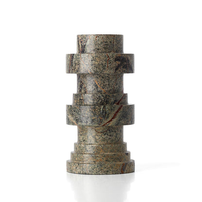 Marble Candle Holder - Green Bidasar Totem Design