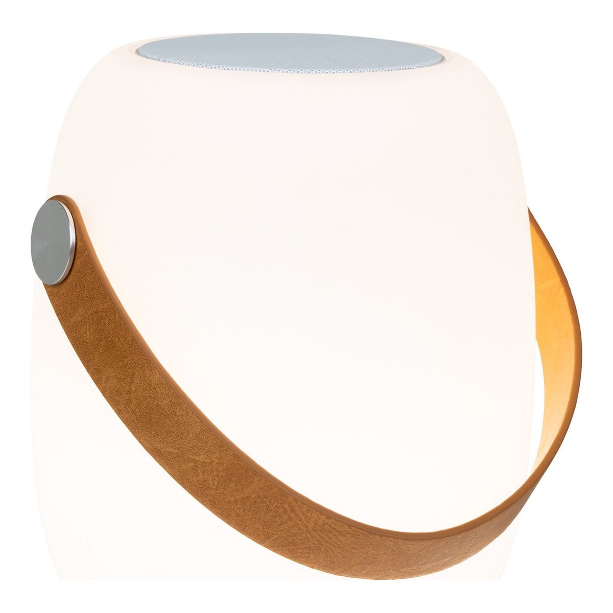 Cardiff LED Lamp - Lamp with strap, rechargeable, bluetooth speaker, white