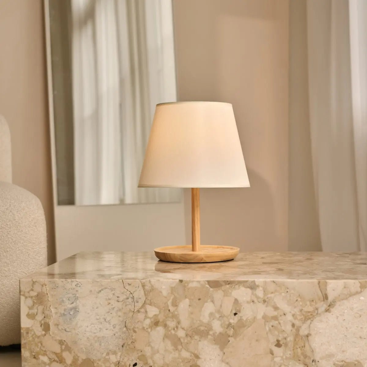 Emily Light Brown Wooden Lamp | Cable & Sustainable Design