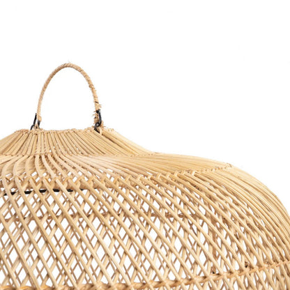 Rattan Pendant Lamp - Natural Woven Lighting, Large Size