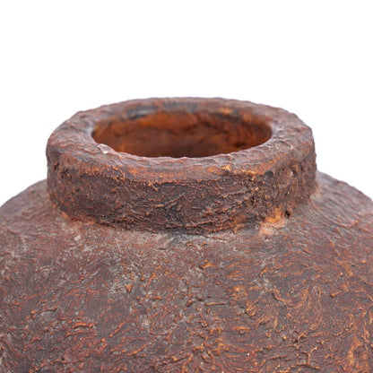 Terracotta Vase - Burgundy Clay Echo Vase - Small