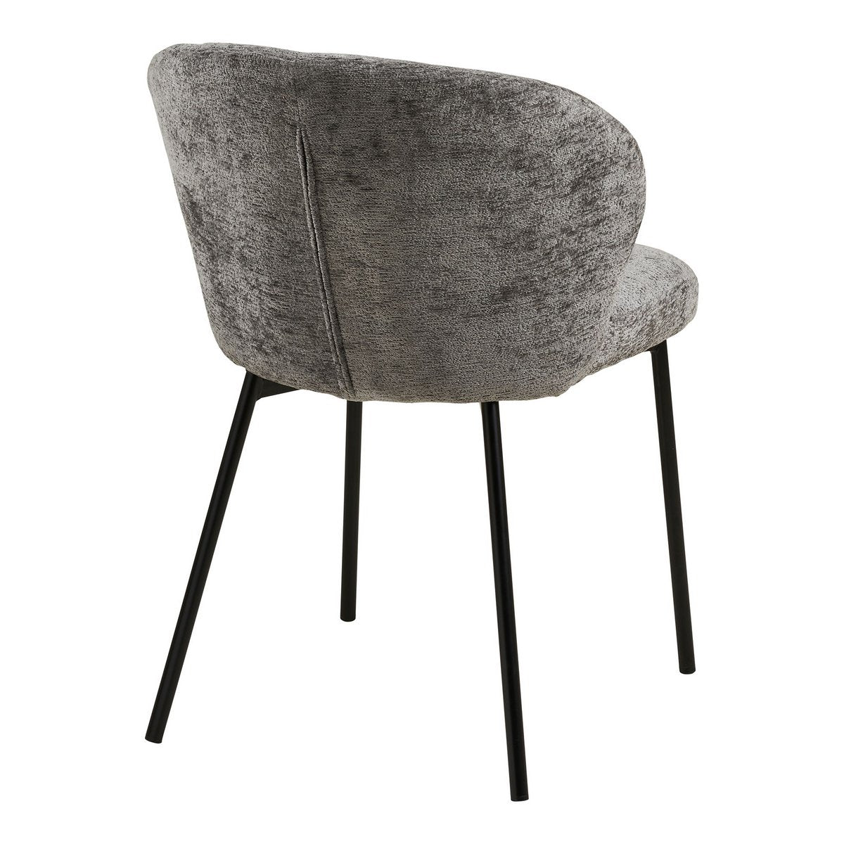 Roanne Dining chair, grey, black legs, HN1319 - Set of 2