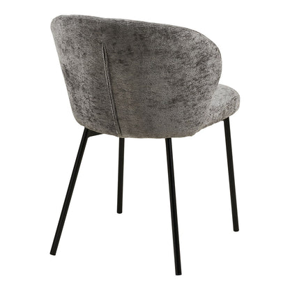 Roanne Dining chair, grey, black legs, HN1319 - Set of 2