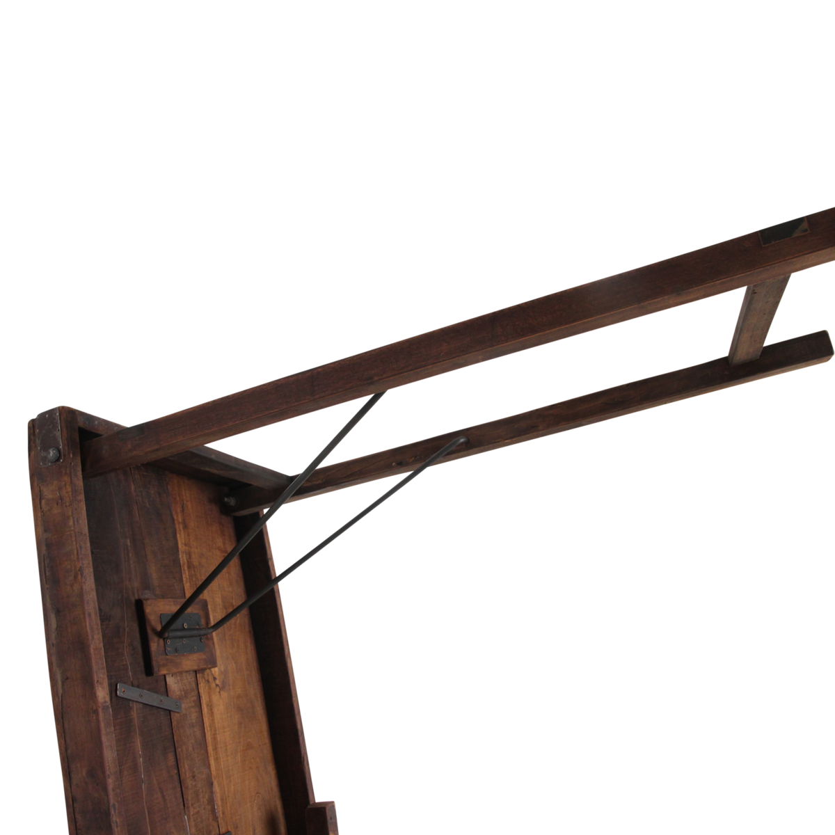 Hardwood Bar Table Brown Foldable - Space-Saving Design