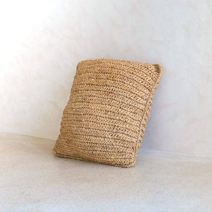 Raffia Cushion - Boho Pillow - Natural Home Decor