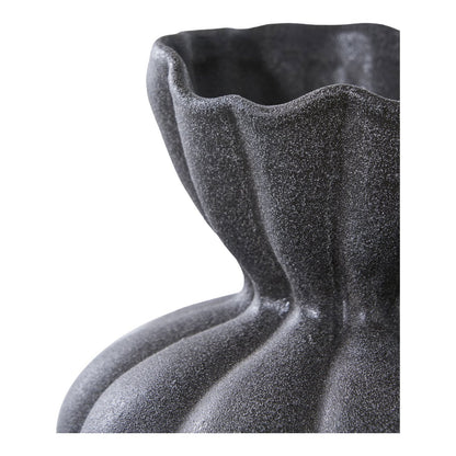 Ceramic Vase - Black Nordic Style Accent Vase, 19.4 cm