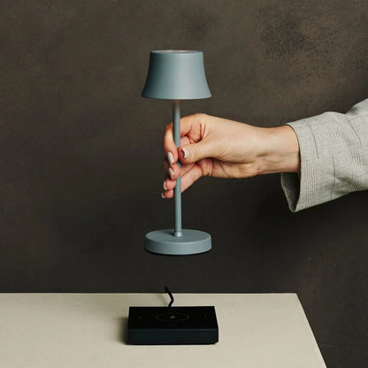 De Pijp Mini Mouse Grey Rechargeable Table Lamp | Wireless Charging & Dimmable
