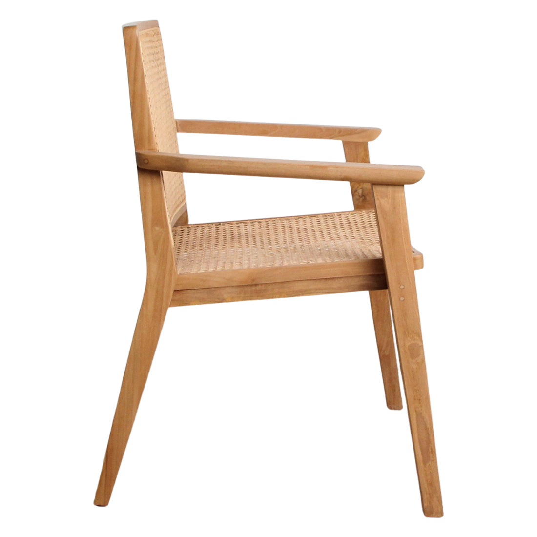 Nova teak dining room chair with armrest