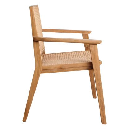 Nova teak dining room chair with armrest
