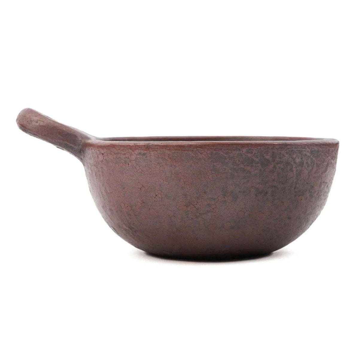 Terracotta Ethnic Bowl with Handle - Rustic Design - Medium