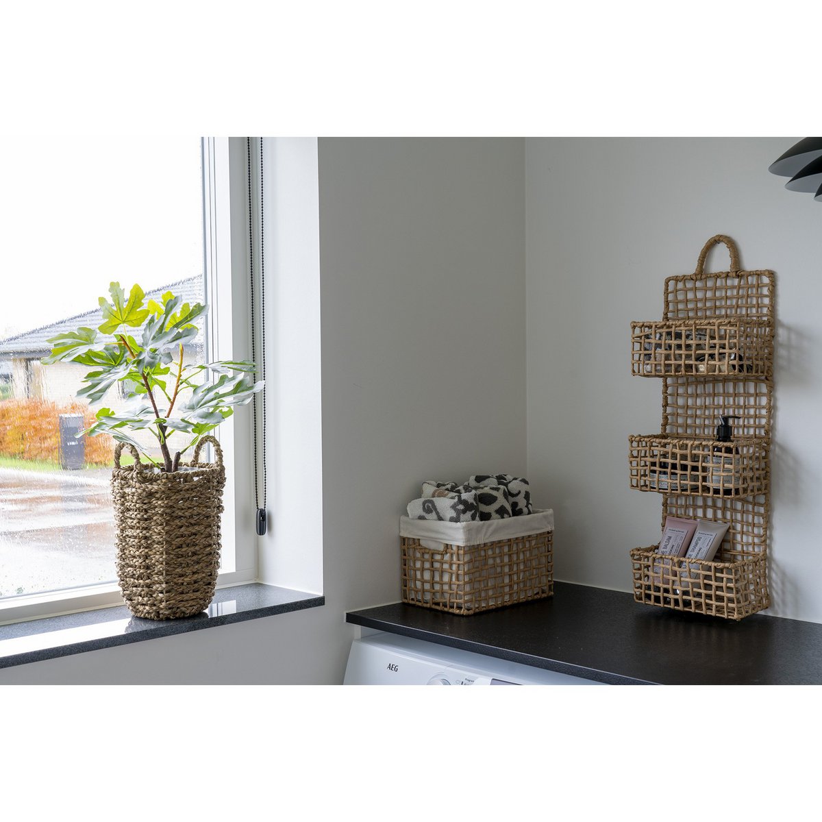 Paper Wall Shelf - Natural Display Shelf, 25x15x70 cm