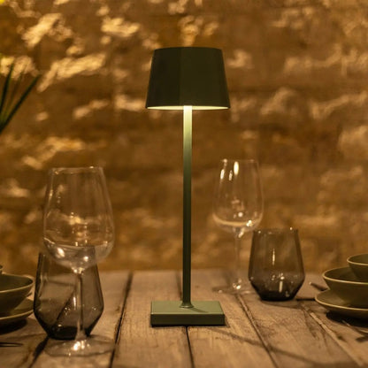 William Sage Green Rechargeable Table Lamp | USB-C, Dimmable, 120-Hour Battery
